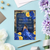 Koninklijk Blauw Grand Palace Quinceañera Prinses Acryl Uitnodigingen (Insitu (Huwelijk))