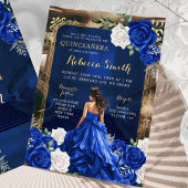 Koninklijk Blauw Grand Palace Quinceañera Prinses Kaart