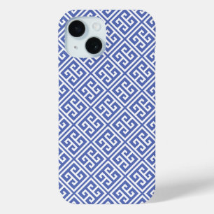 Koninklijk Blauw Grieks Zeer belangrijk Patroon iPhone 15 Case