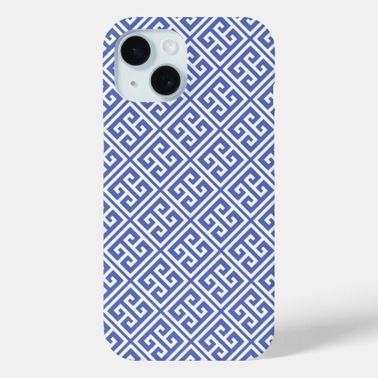 Koninklijk Blauw Grieks Zeer belangrijk Patroon Case-Mate iPhone Case (Achterkant)