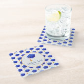 Koninklijk Blauw High School Afstuderen Gepersonal Glazen Onderzetter (Schuin)