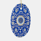  koninklijk blauw keramisch ornament (Rechts)