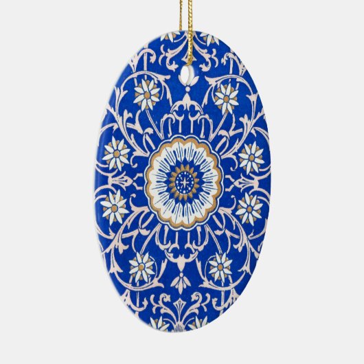  koninklijk blauw keramisch ornament (Rechts)