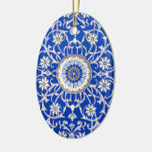  koninklijk blauw keramisch ornament (Links)