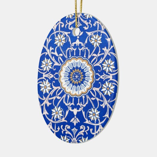  koninklijk blauw keramisch ornament (Links)