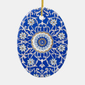  koninklijk blauw keramisch ornament (Voorkant)