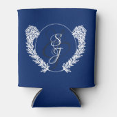 Koninklijk Blauw Klassiek Monogram Blikjeskoeler (Voorkant)