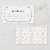 Koninklijk Blauw Klassieke Retro Wishing Goed Informatiekaartje (Voorkant / Achterkant)