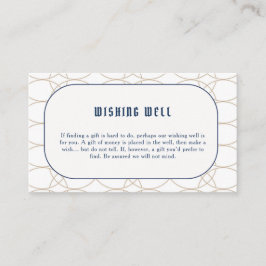 Koninklijk Blauw Klassieke Retro Wishing Goed Informatiekaartje