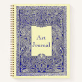 Koninklijk Blauw Kunstblad Notitieboek (Voorkant)