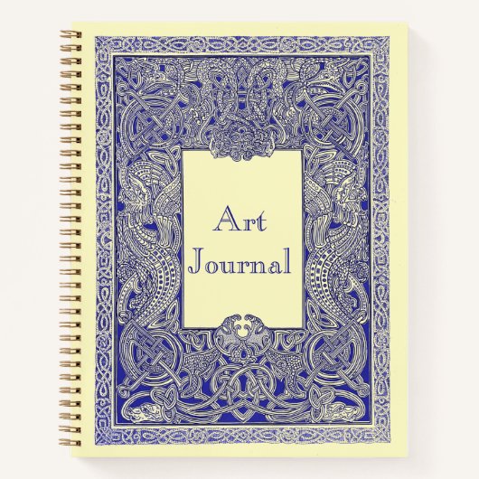  Koninklijk Blauw Kunstblad Notitieboek (Voorkant)