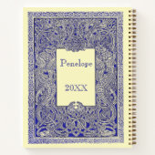 Koninklijk Blauw Kunstblad Notitieboek (Achterkant)