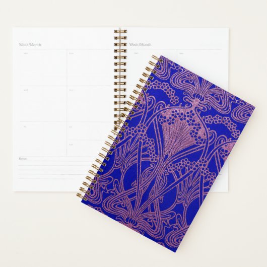 Koninklijk blauw, Kunstnieuw-vlak patroon, koninkl Planner (Display)