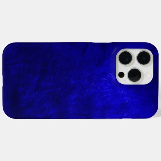 Koninklijk Blauw Leer Case-Mate iPhone Case (Achterkant (horizontaal))