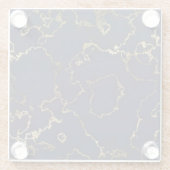 KONINKLIJK BLAUW MARMER METALLIC GLAZEN ONDERZETTER (Achterkant)