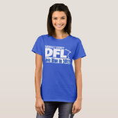 Koninklijk Blauw met witte Logo-Stemblauw voor vro T-shirt (Voorkant volledig)