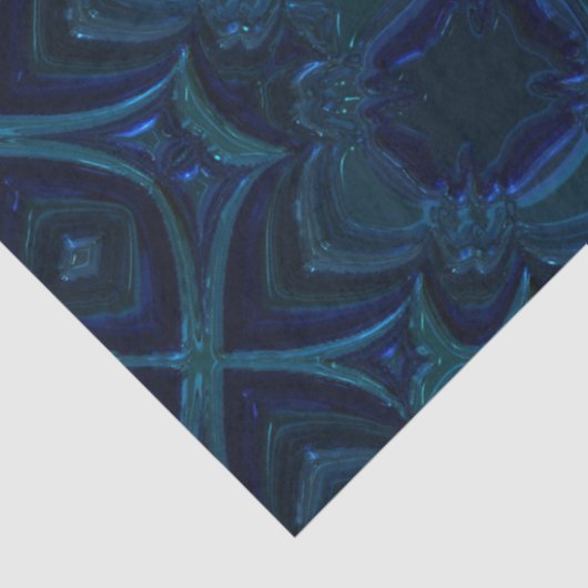 Koninklijk Blauw Metaal Ontwerp Achtergrond Decoup Tissuepapier (Detail)