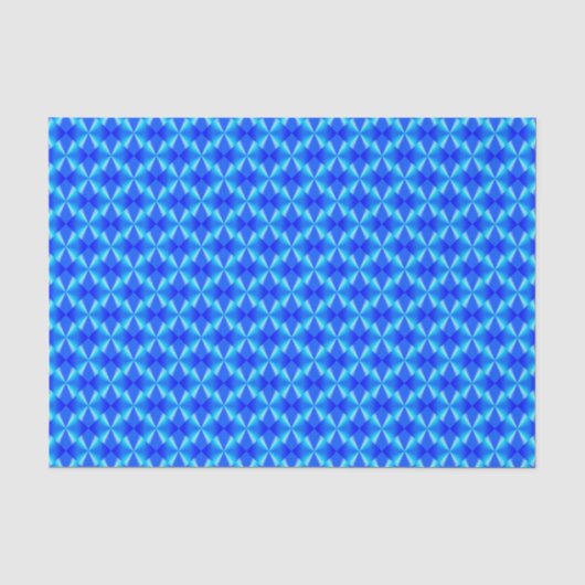 Koninklijk Blauw Modern Trendpatroon Tissuepapier (Voorkant)