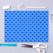Koninklijk Blauw Modern Trendpatroon Tissuepapier (Craft)