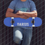 Koninklijk Blauw Moderne Naam | Klassiek Trendy Persoonlijk Skateboard<br><div class="desc">Royal Blue Moderne gepersonaliseerde naam | Classic Trendy skateboard.</div>