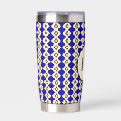 Koninklijk Blauw Monogram Geïsoleerde Drinkbeker (Voorkant)