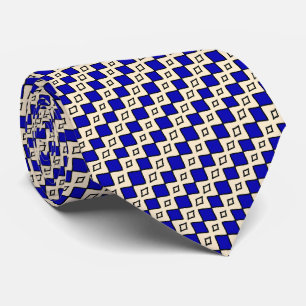 Koninklijk Blauw Monogram Stropdas