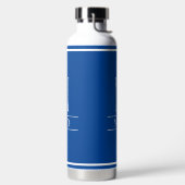 Koninklijk Blauw Monogram Waterfles (Links)