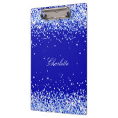 Koninklijk blauw naamschrift klembord (Links)