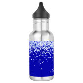 Koninklijk blauw naamschrift waterfles (Links)