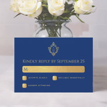 Koninklijk Blauw Nep Goud Folie Wapenschild Monogr