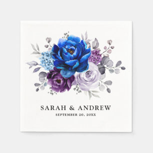 Koninklijk Blauw Paars Marine Lilac Bloesems Bruil Servet