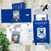 Koninklijk Blauw Paspoort Stijl Bestemming Bruilof