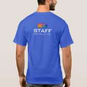 Koninklijk Blauw Personeel Lid Dubbele Aangepaste  T-shirt (Achterkant)