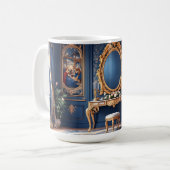 Koninklijk Blauw Rococo Koffiemok (Voorkant links)