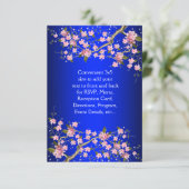 Koninklijk Blauw Roze Japanse Kersenbloesem RSVP (Staand voorkant)