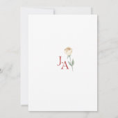 Koninklijk Blauw Roze Rose Goud Bloemen Bruiloft Kaart (Achterkant)