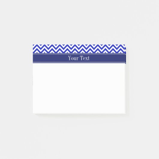 Koninklijk Blauw SLg Chevron Navy Naam Monogram Post-it® Notes (Voorkant)