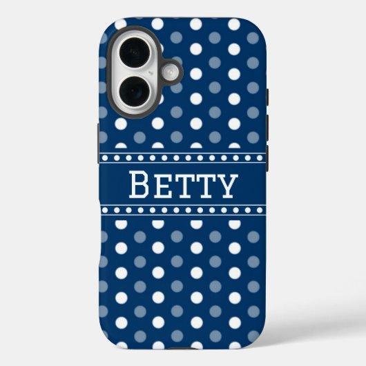 Koninklijk Blauw Stippenpatroon Case-Mate iPhone Case (Achterkant)