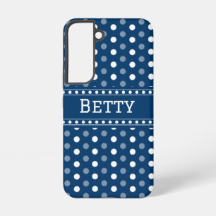 Koninklijk Blauw Stippenpatroon Samsung Galaxy Hoesje