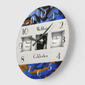 Koninklijk Blauw Thema hedendaags Modern Abstract Grote Klok (Hoek)