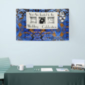 Koninklijk Blauw Thema hedendaags Modern Abstract Spandoek (Beurs)