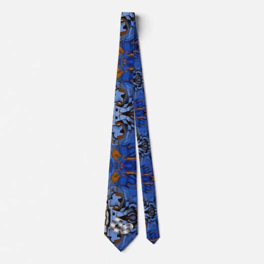 Koninklijk Blauw Thema hedendaags Modern Abstract Stropdas (Voorkant)