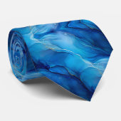 Koninklijk Blauw Tied Bold Levendig Modern Stropdas (Opgerold)