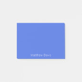 Koninklijk blauw wit naam post-it® notes (Voorkant)