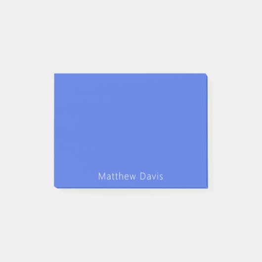 Koninklijk blauw wit naam post-it® notes (Voorkant)