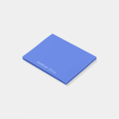 Koninklijk blauw wit naam post-it® notes (Schuin)