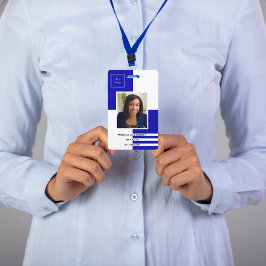 Koninklijk blauw wit profielfoto zakelijk bedrijfs badge