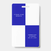 Koninklijk blauw wit profielfotobedrijf badge (Achterkant)