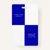 Koninklijk blauw wit profielfotobedrijf badge (Achterkant)