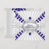 Koninklijk Blauw Witte Diamant Afbeeldingen Kralen Kaart (Voorkant / Achterkant)
